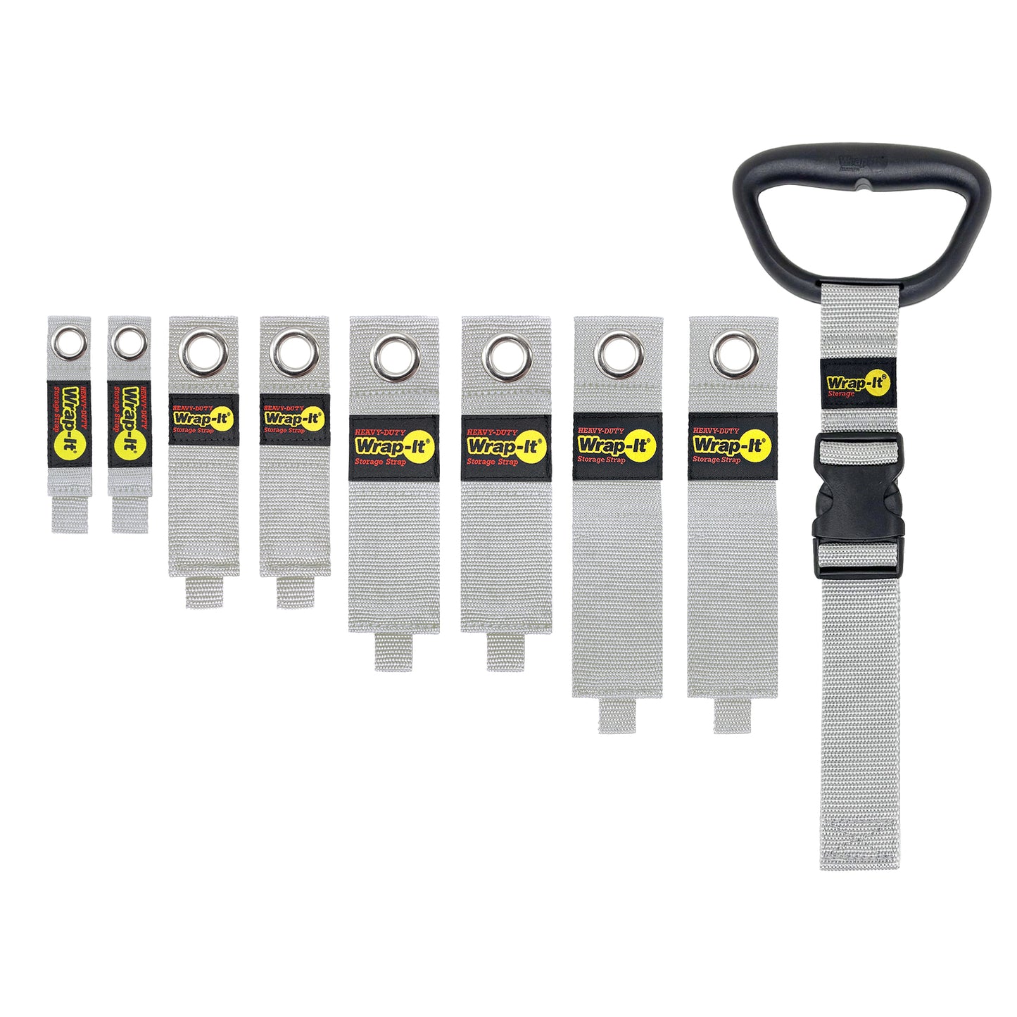 Heavy Duty & Clip 'n Carry Storage Straps - Assorted 9-Pack - Wrap-It Storage