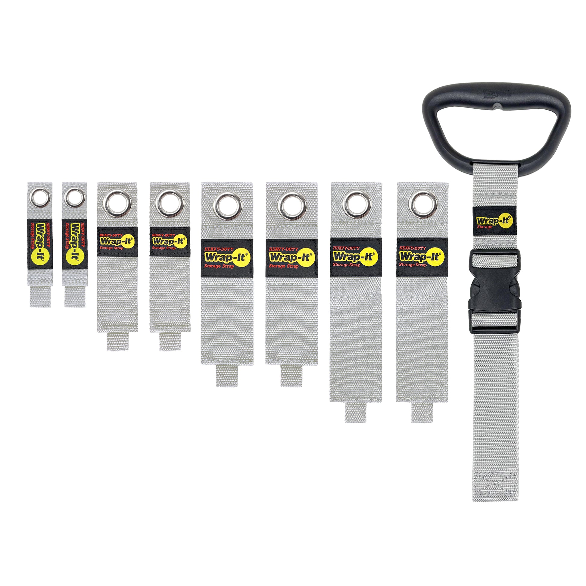 Heavy Duty & Clip 'n Carry Storage Straps - Assorted 9-Pack - Wrap-It Storage