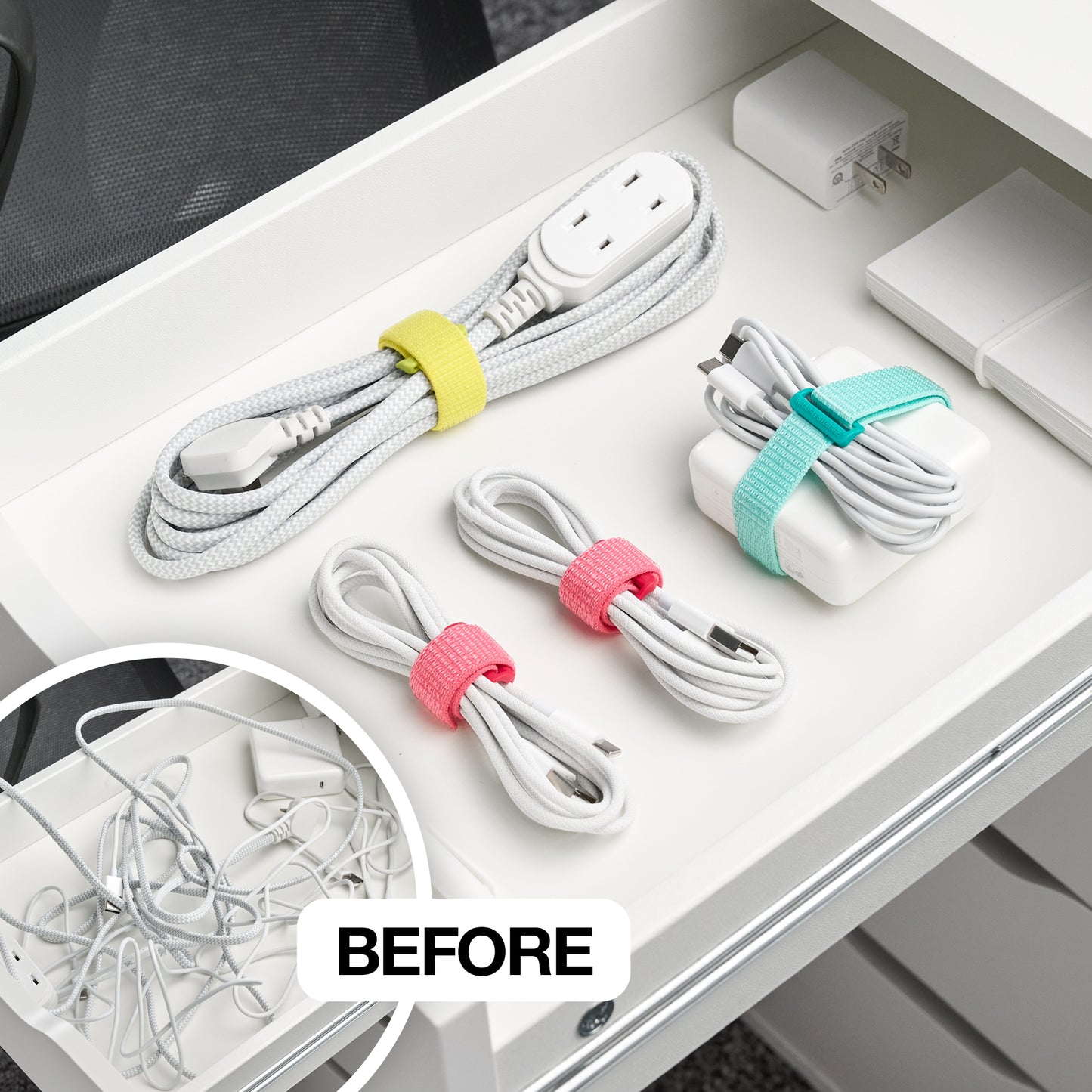 Cable Management - Assorted 20-Pack - Wrap-It Storage