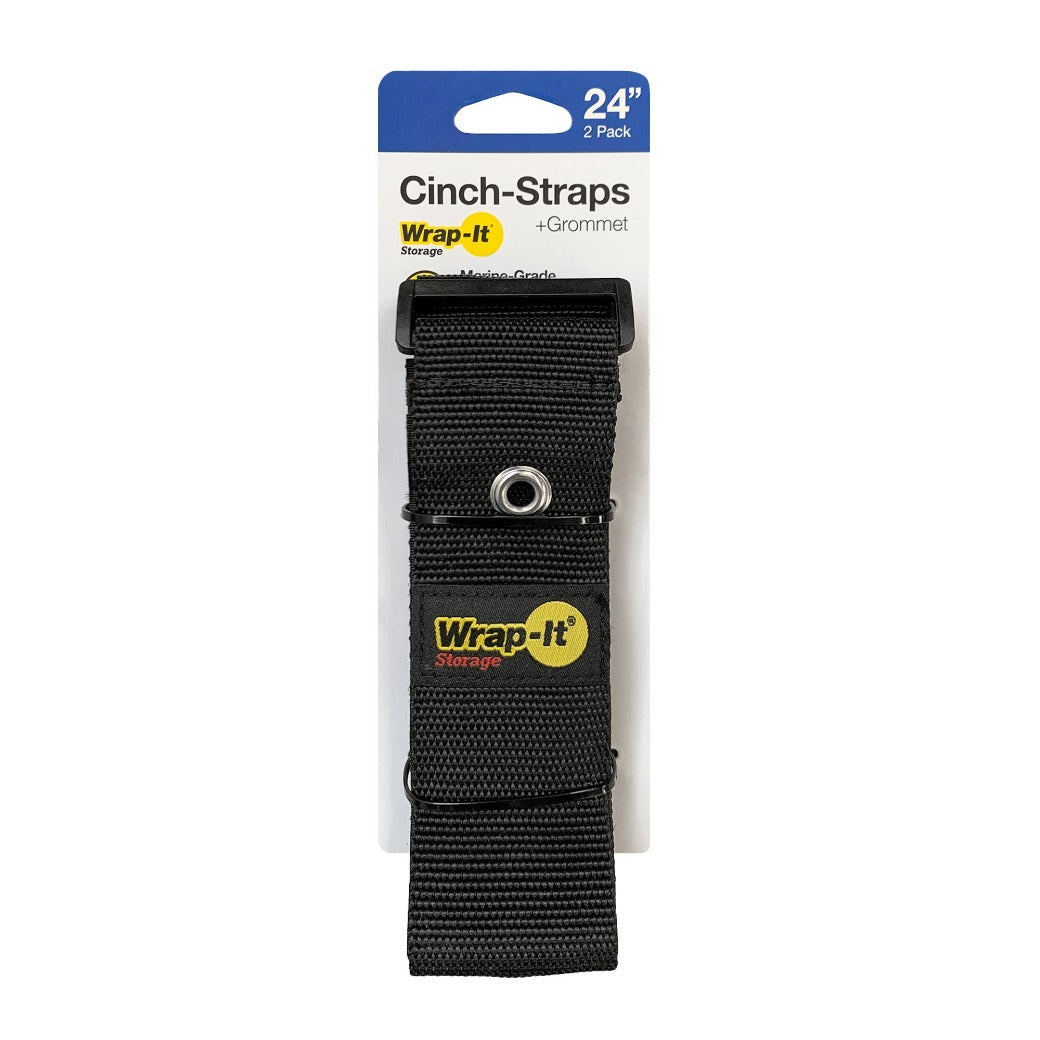 Cinch-Straps with Grommet - 24" (2 Pack) - Wrap-It Storage