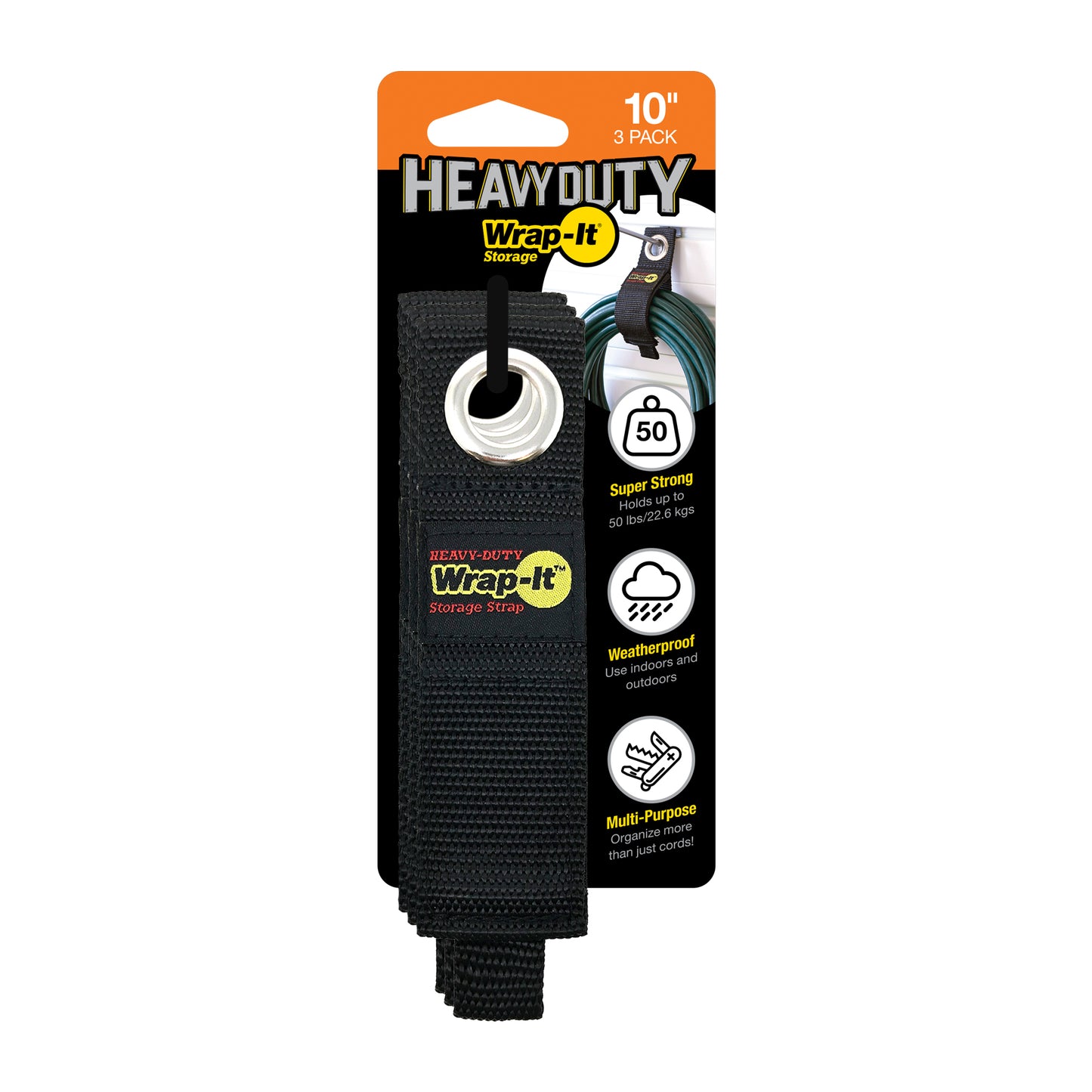 Heavy-Duty Storage Straps - 10-in. (3-Pack)