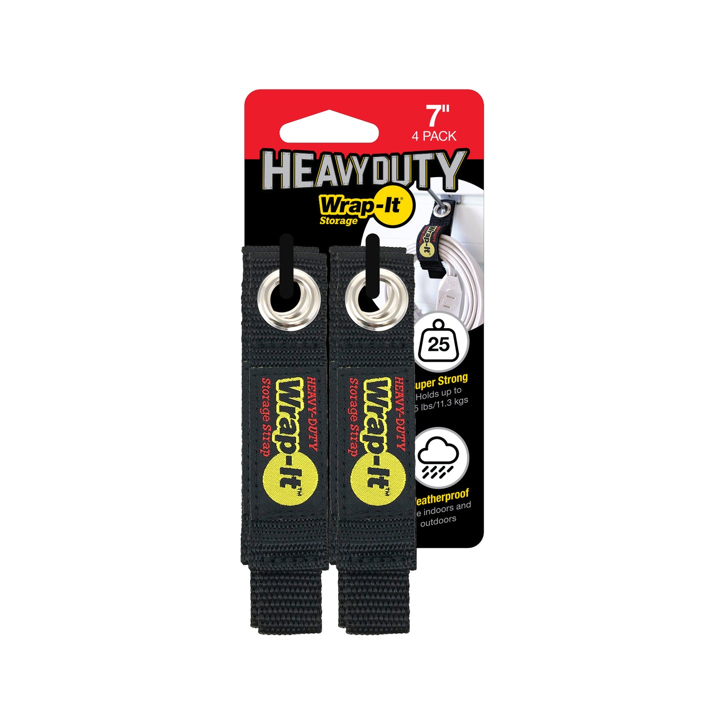 Heavy-Duty Storage Straps - 7-in. (4-Pack) - Wrap-It Storage