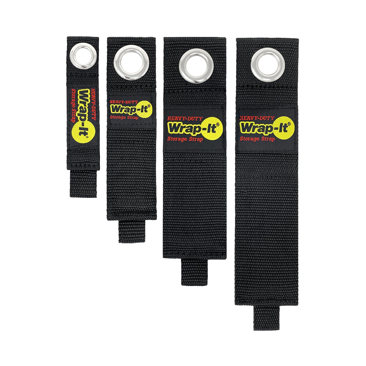 Heavy-Duty Storage Straps - Assorted 4-Pack (7", 10", 13", 17") - Wrap-It Storage