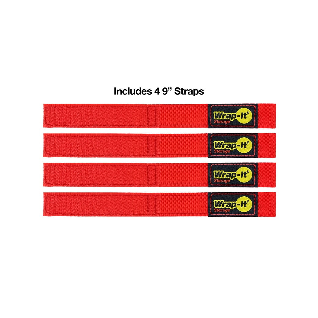Quick-Straps - 9-in. (4-Pack) Red - Wrap-It Storage