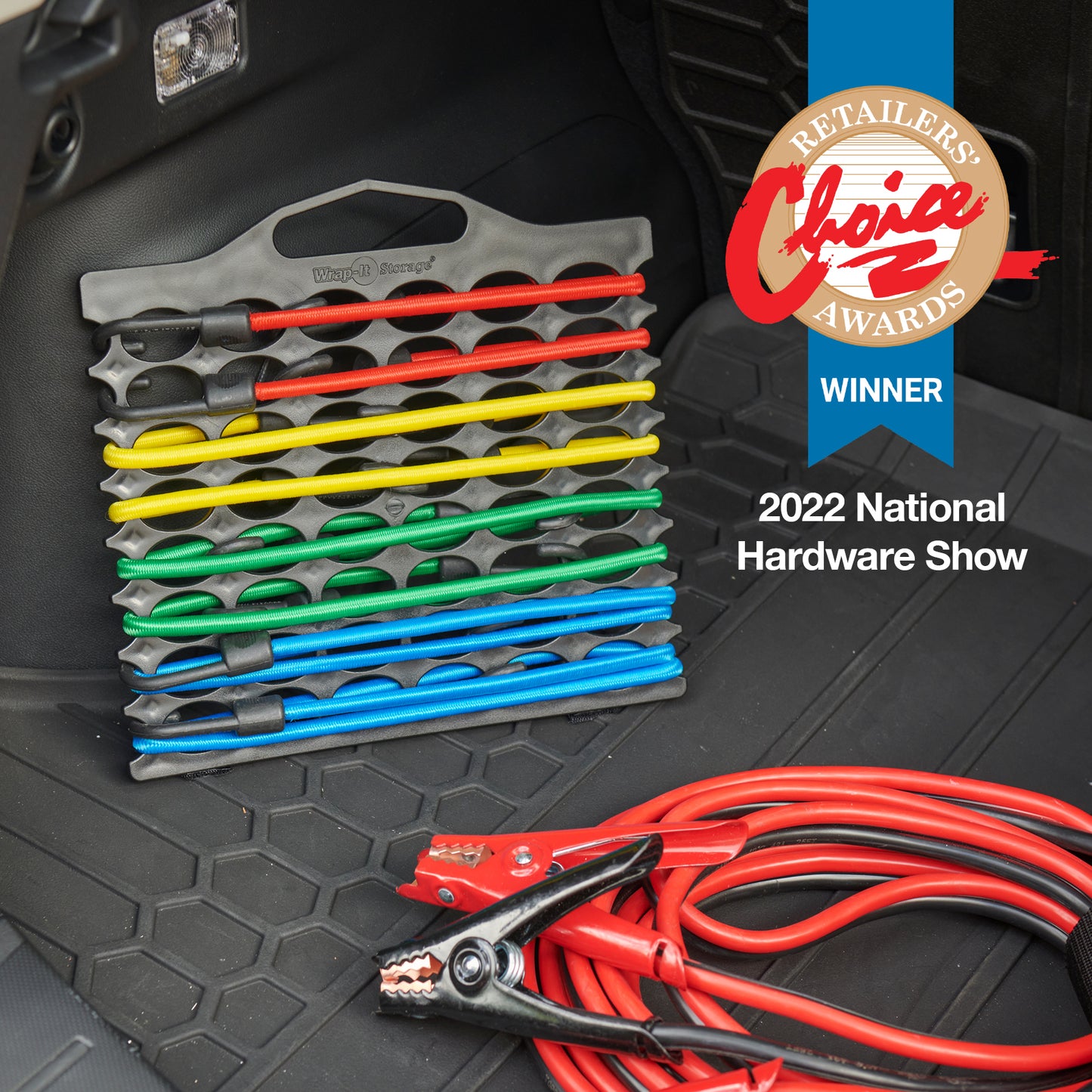 Bungee Buddy™ - Bungee Cord Organizer + 8 Bungee Cords (3-Pack)