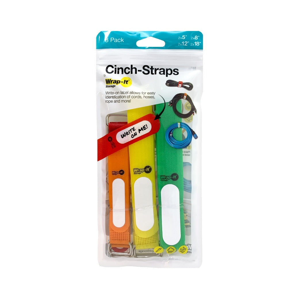 Cinch-Straps Assorted 8 Pack - Wrap-It Storage