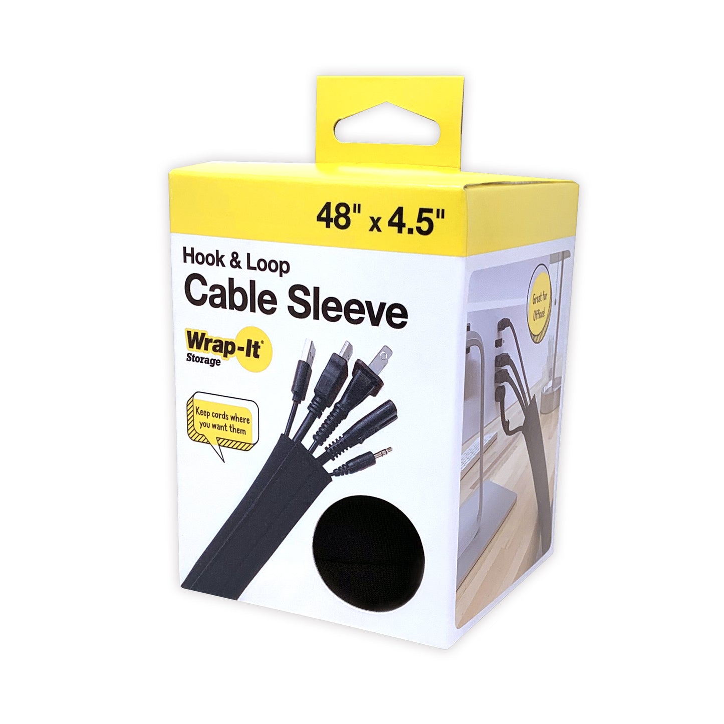 Cable Sleeve - Hook and Loop Closure - 48-in. - Wrap-It Storage