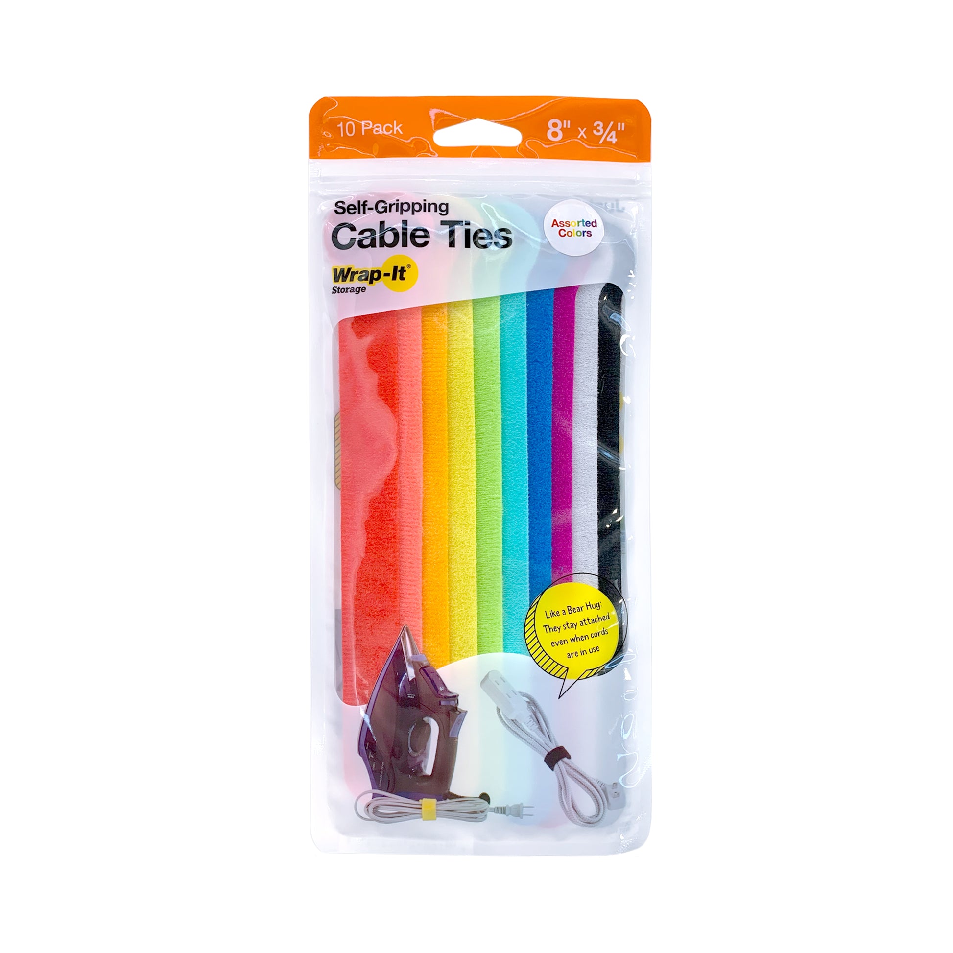 Self-Gripping Cable Ties - 8-in. (10-Pack) - Wrap-It Storage