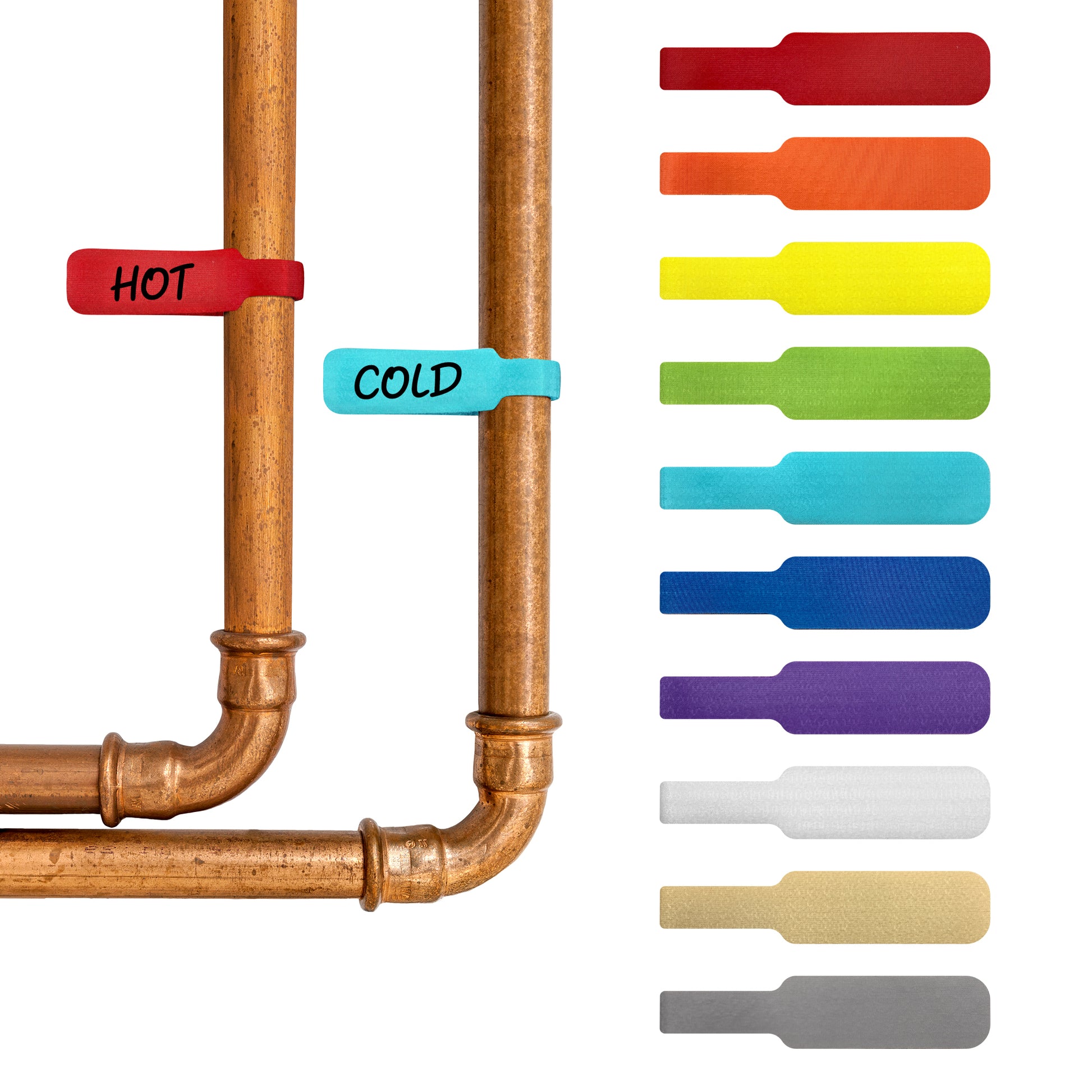 Setyl Cable Labels For Thick Cables - 100 Pack Wrap-Around QR Code Asset Tags, 70x15mm, Durable Polypropylene, For IT Management