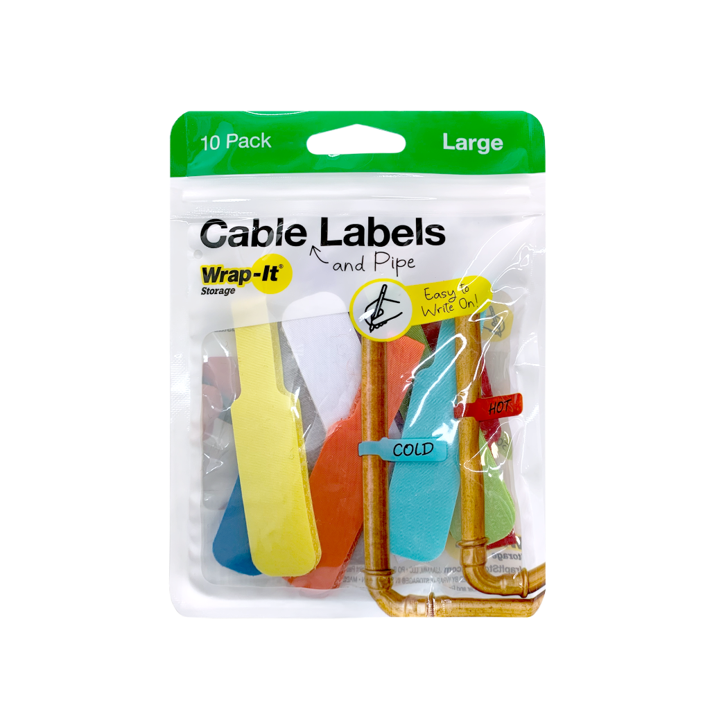 Cable Labels - Large (10-Pack) - Wrap-It Storage