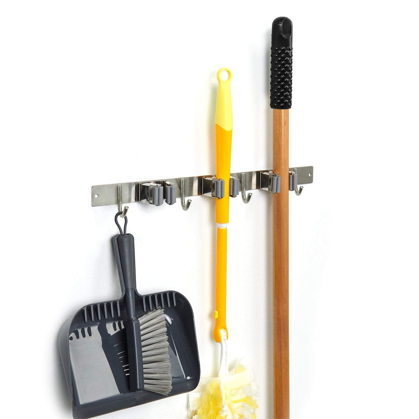 Broom Bar™ - Broom Holder with Hooks