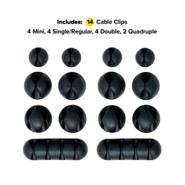 Cable Clips - Assorted 14-Pack – Wrap-It Storage