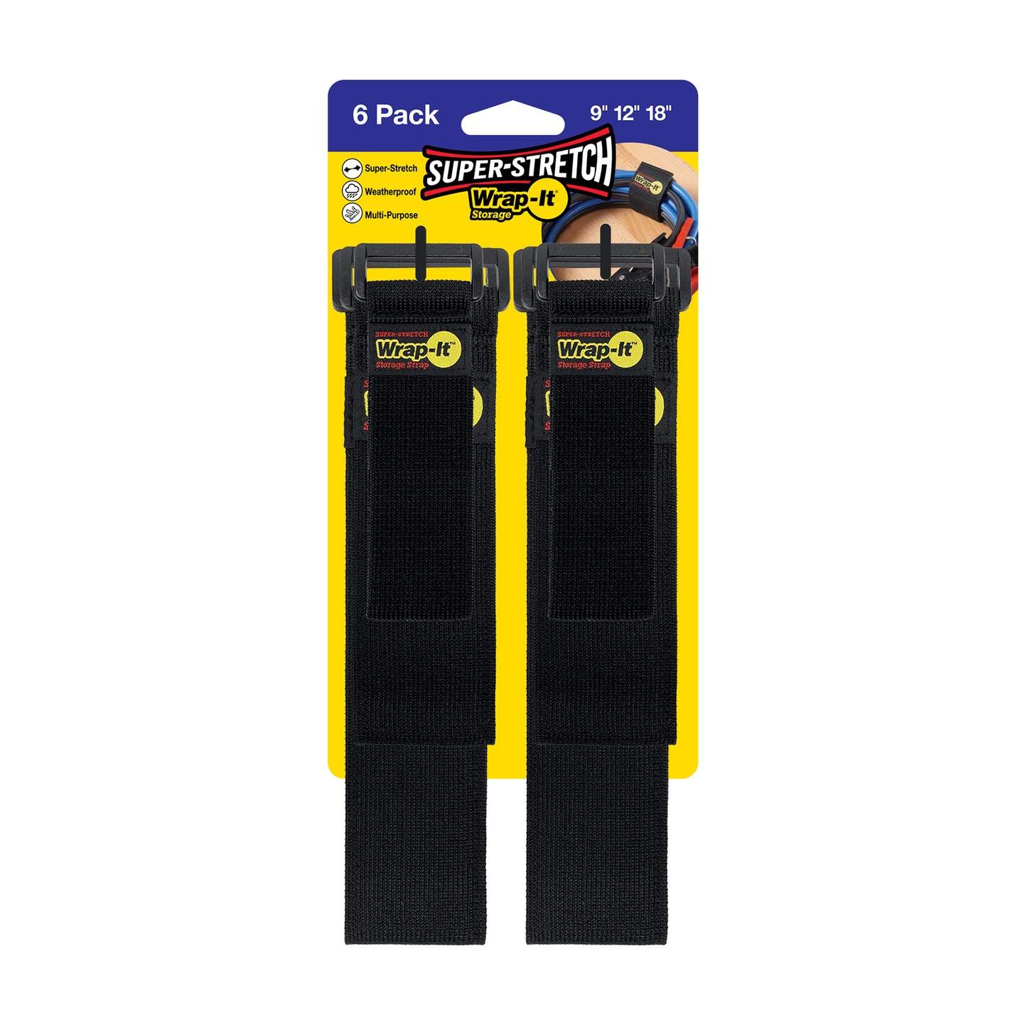 Super-Stretch Storage Straps (Assorted 6-Pack)