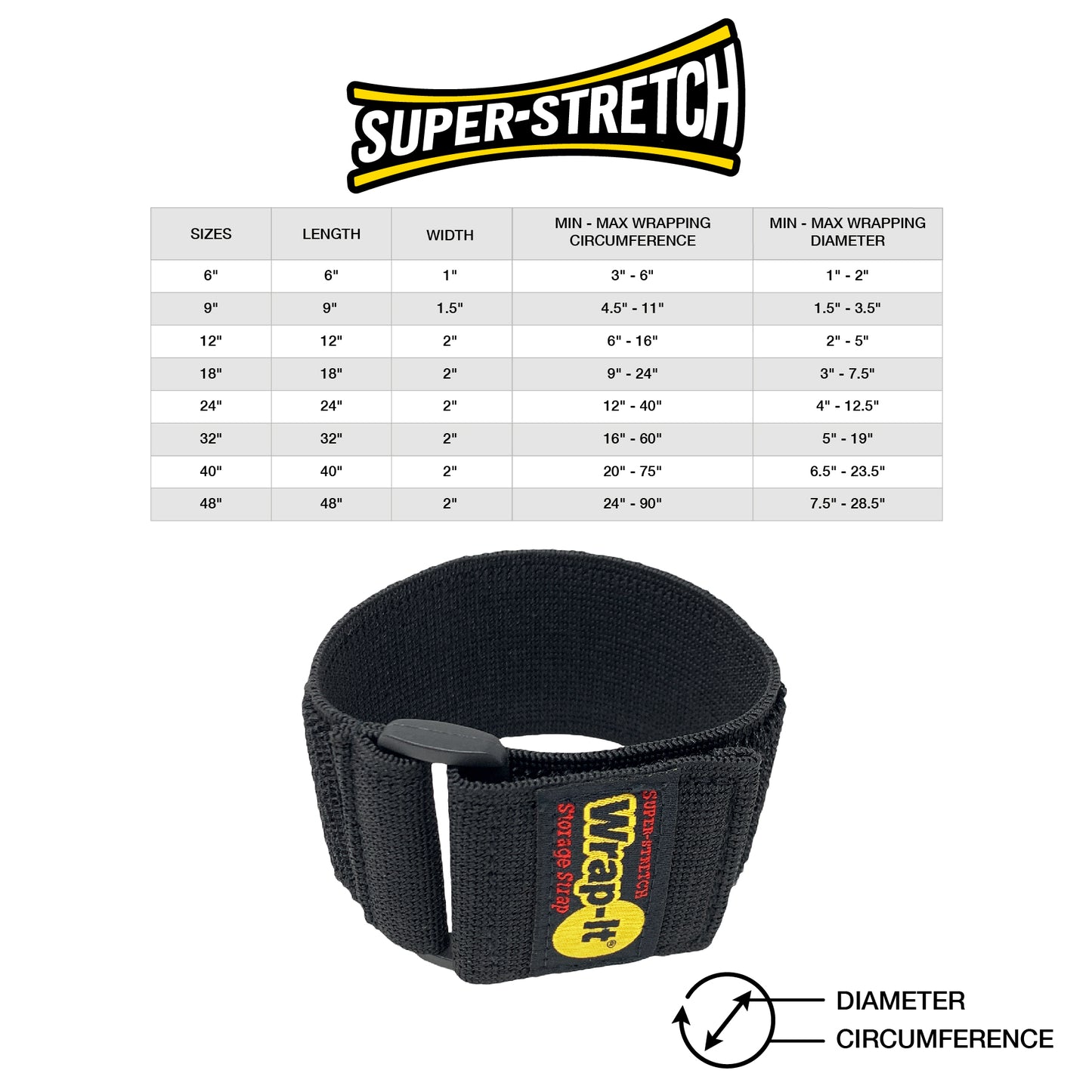 Super-Stretch Storage Straps (Assorted 6-Pack)