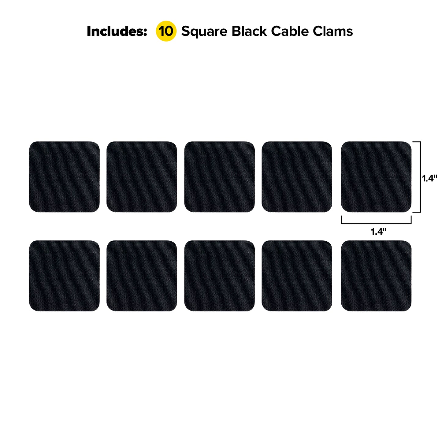 Cable Clams - Square (10-Pack) - Wrap-It Storage