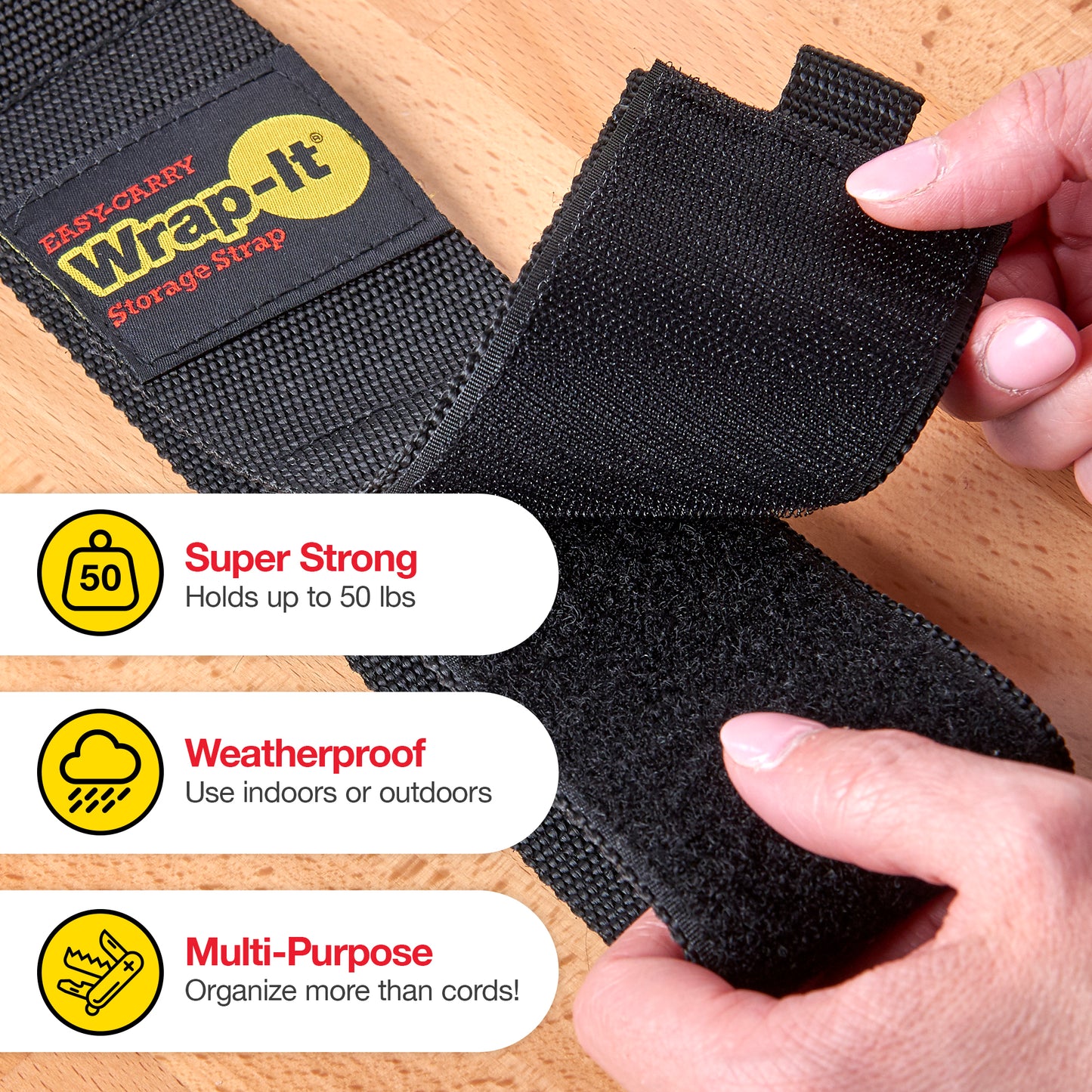 Easy-Carry Storage Straps - 48 in. (2-Pack) - Wrap-It Storage