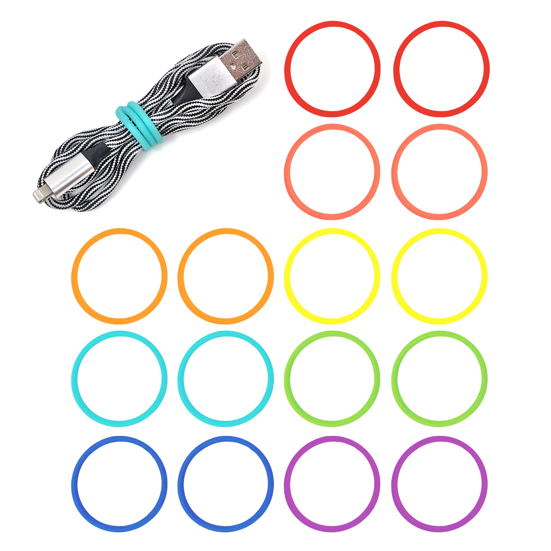 Super-Stretch Silicone Bands (16-Pack) - Wrap-It Storage