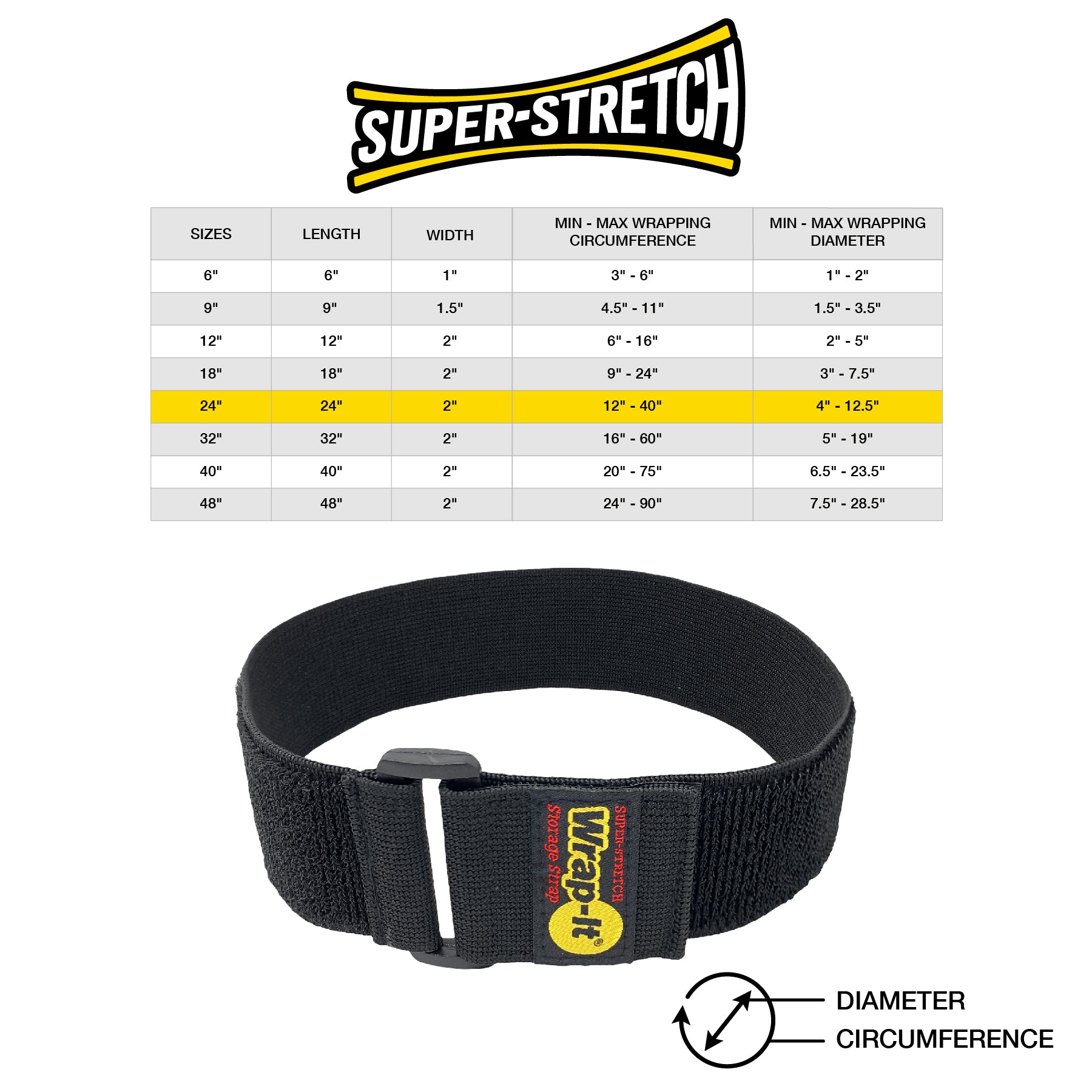 Super-Stretch Storage Straps 24-in. (2-Pack) – Wrap-It Storage