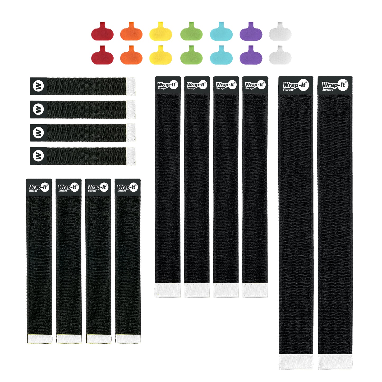 Selfie Straps/Cable Labels - Assorted 28-Pack